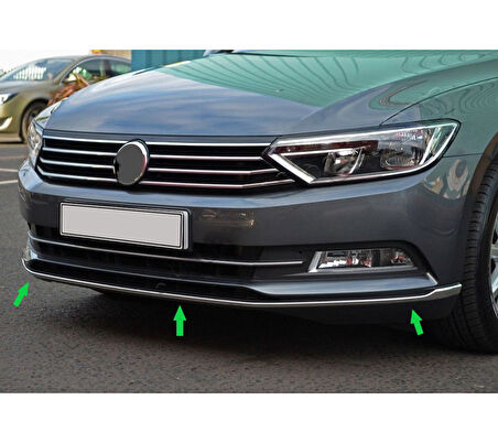 Ön Tampon Çıtası Krom 3 Parça Passat B8 SD 2015-2019 Arası Modeller İçin