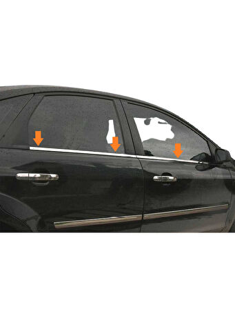 Cam Çıtaları Krom 4 Parça Focus HB 2005-2011 Arası Modeller İçin