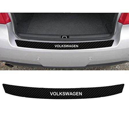 Volkswagen Caddy İçin Uyumlu Aksesuar Oto Arka Tampon Bagaj Koruyucu Sticker 92*7 Cm