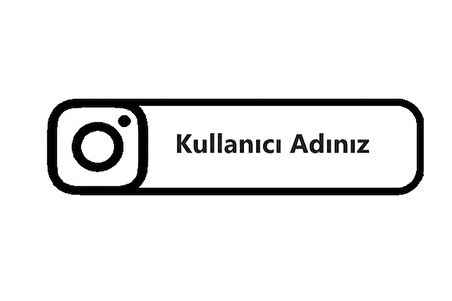Instagram Logo Kişiye Özel Hesap Ismi Sticker 26 x 7 cm