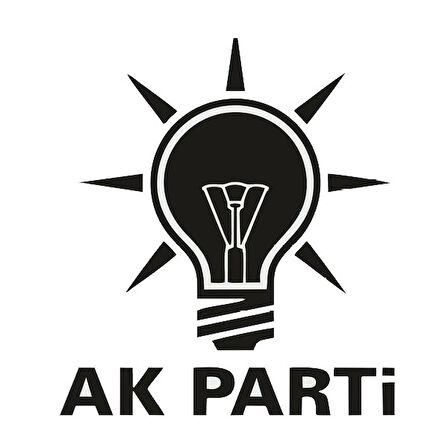 Akp Logo Sticker (Oto-Motor-Laptop-Duvar-Dekor) 10 x 11 cm