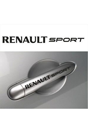 Renault Sport İçin Uyumlu Kapı Kolu /Jant Sticker Seti 10 Adet 12 x 1 cm