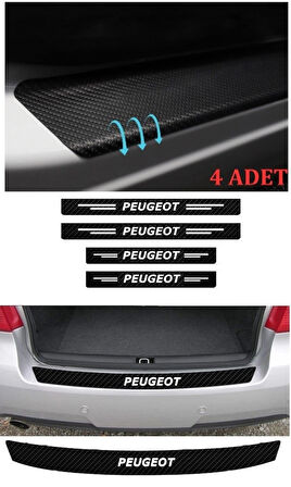 Peugeot 306 İçin Uyumlu Aksesuar Bagaj Ve Kapı Eşiği Seti Karbon