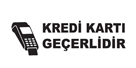 Kredi Kartı Geçerlidir Sticker (Oto-Motor-Laptop-Duvar-Dekor) 10 x 3 cm