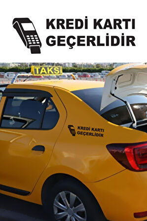 Kredi Kartı Geçerlidir Sticker (Oto-Motor-Laptop-Duvar-Dekor) 10 x 3 cm