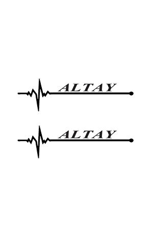 Nabız Ritm Oto Cam Sticker Altay 30 x 8 cm