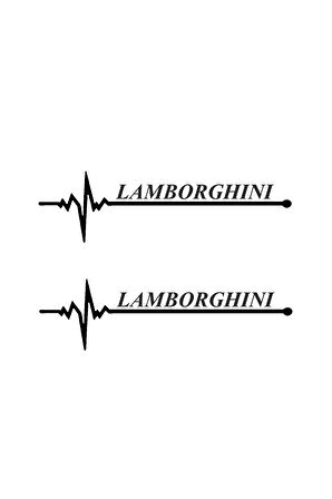 Nabız Ritm Oto Cam Sticker Lamborghini 30 x 8 cm
