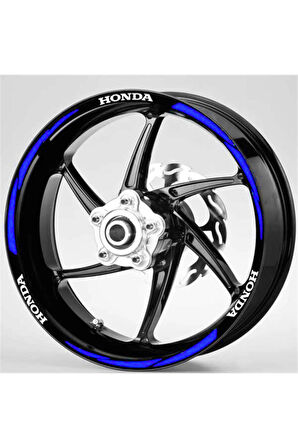 Motosiklet Jant Şeridi Honda Mavi Sağ-Sol/Ön-Arka