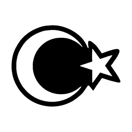 Ay Yıldız Motosiklet Siperlik Sticker 10 x 10 cm