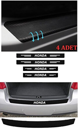 Honda Hr-V İçin Uyumlu Aksesuar Oto Bağaj Ve Kapı Eşiği Sticker Set Karbon