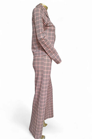 #ORIJINAL #MASIMODUTI #İKİLİ TAKIM #EKOSE #CEKET #PANTOLON #PEMBE