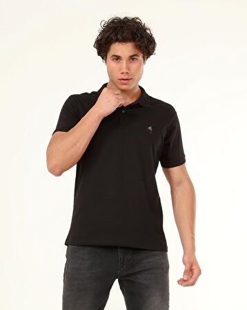 Polo Yaka Lakost örgü T-Shırt