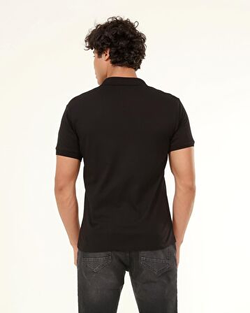 Polo Yaka Lakost örgü t-shirt