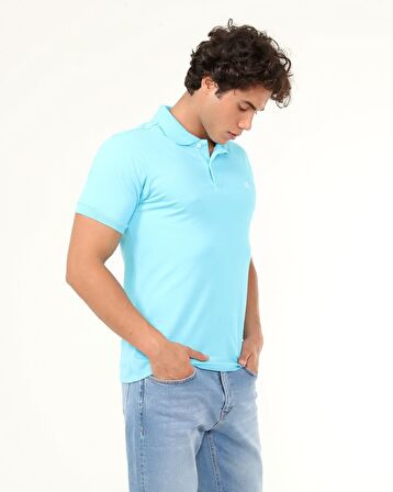 Polo Yaka Lakost örgü T-Shırt