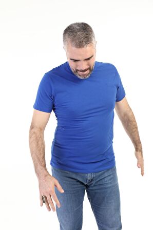 Yuvarlak Yaka Kısa Kol Penye T-Shırt
