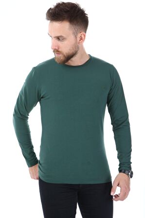 Yuvarlak Yaka Uzun Kol Penye T-Shırt