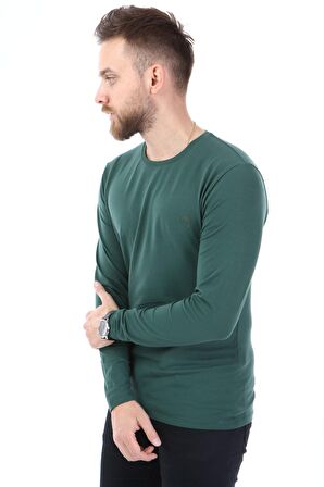 Yuvarlak Yaka Uzun Kol Penye T-Shırt