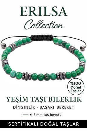 Sertifikalı Terahertz – Fasetli Yeşim Taşı Bileklik (İnce Model) – Şans, Canlılık ve Denge Taşı