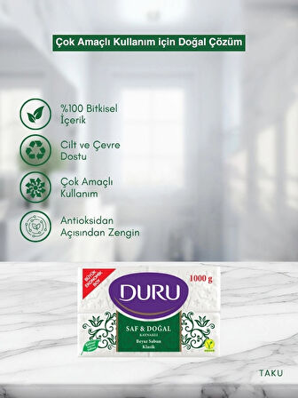 Duru Saf ve Doğal Klasik Kalıp Sabun 4x250g (1000g)