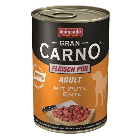 Animonda Gran Carno Hindi Eti ve Ördek Yürekli Köpek Konservesi 400 Gr
