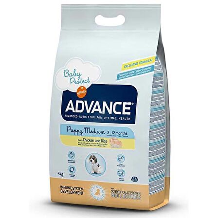 Advance Puppy Protect Tavuklu Pirinçli Orta Irk Yavru Köpek Maması 3Kg