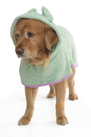 Mikrofiber Köpek Bornoz PupFrog Küçük Orta ve Büyük Irk Köpekler için