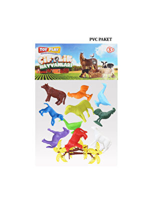 Toy Play 24 Parça Renkli Mini Çiftlik Hayvanları Figür Seti 4-6 cm SKU676 