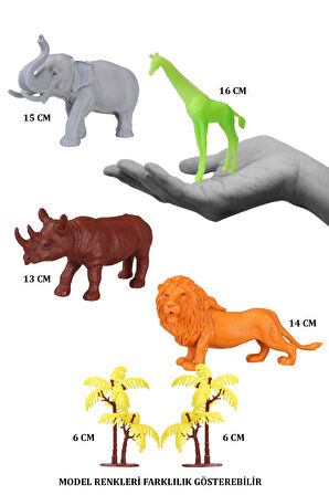 Toy Play 18 Parça Büyük ve Mini Vahşi Safari Hayvanları Seti SKU690-669