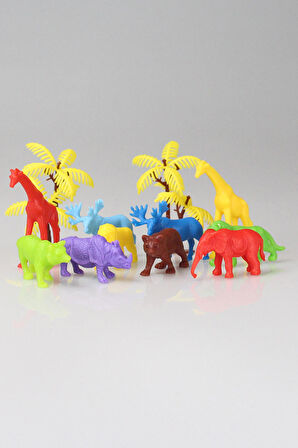 Toy Play 96 Parça Renkli Mini Vahşi Hayvanlar Figür Seti 4-6 cm SKU669 