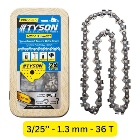 Tyson Benzinli testere motor zinciri 3/25 inç × 1,3 mm - 36t – TYS9471