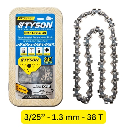 Tyson Benzinli testere motor zinciri 3/25 inç × 1,3 mm - 38t – TYS9472