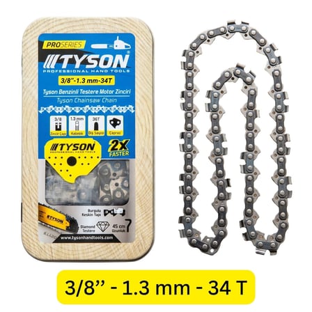 Tyson Benzinli testere motor zinciri 3/8 inç × 1,3 mm - 34t – TYS9473
