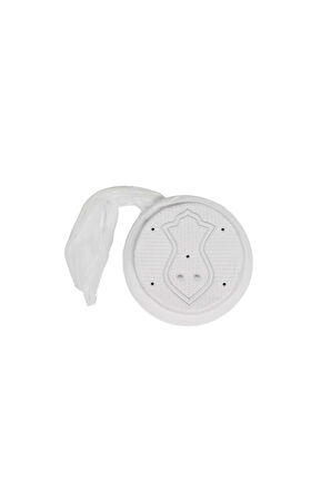 Namaz Sarığı - Beyaz Kumaş - Beyaz Takke - Yuvarlak Sarım - Nâli Şerif - 5 metre (Züabeli)