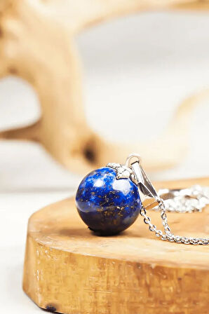 Sertifikalı 1.kalite Lapis Lazuli Taşı Kolye - Gümüş Aparatlı