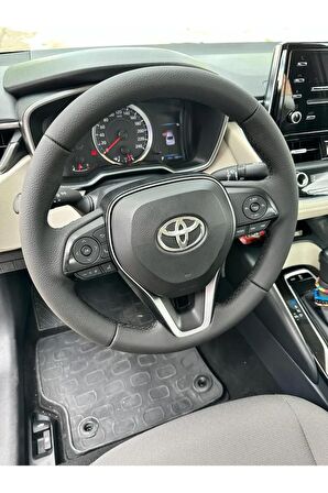 TOYOTA COROLLA (2019-2022) Uyumlu  ARACA ÖZEL DİKMELİ DİREKSİYON KILIFI
