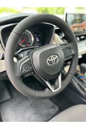 TOYOTA COROLLA (2019-2022) Uyumlu  ARACA ÖZEL DİKMELİ DİREKSİYON KILIFI