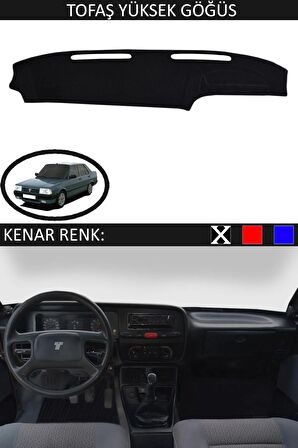 Toyota Avensis 2009-2015 İçin Uygun Torpido Koruma Halısı Siyah Kenar Renk Siyah
