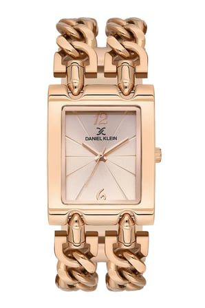 Yeni Model Kare Kasa Zincirli 3 ATM Su Geçirmez Rose Gold Kadın Kol Saati, Taşlı Bileklik Hediye
