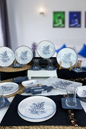 Keramika Blue Magic 25 Parça 6 Kişilik Kahvaltı Takımı 