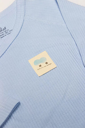 Organic Modal Flying Balloons Kruvaze Uzun Kol Body Bs17121 Mavi