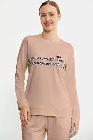 Sementa 76446 Leopar Çizgili Jogger Pijama Takım