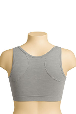 Gri Mı Emay 1816 6&apos;lı Pedli Kalın Askılı Alıştırma Sütyeni