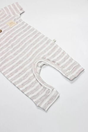 Line Colors Yarım Kol Patiksiz Tulum 15126 Bej