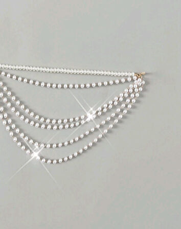 İnci Şıklığıyla Plajlarda Parla – Ayarlanabilir Bikini Zincir Aksesuarı