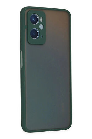 Oppo A96 Kılıf Montreal Silikon Kapak - Yeşil