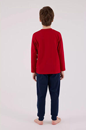 U.s. Polo Assn Uzun Kol Pijama Takım Us2233-4 Kırmızı