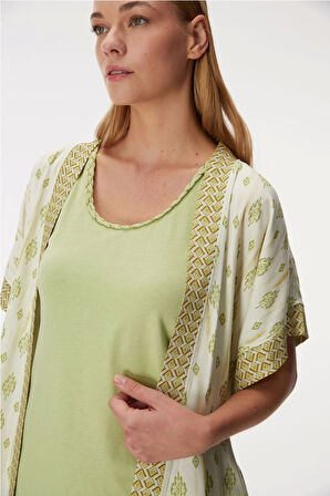 Anıl 11421 Kadın Sabahlık, Atlet Ve Pantolon Takım