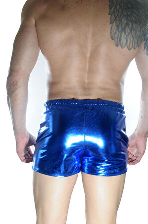 Erkek Mavi Lame Short