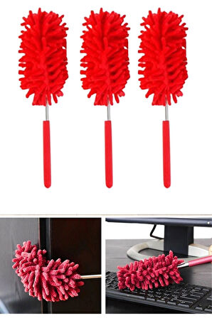 2 Li Set Mikrofiber Teleskobik Toz Alma -antistatik Toz Püskülü Duster