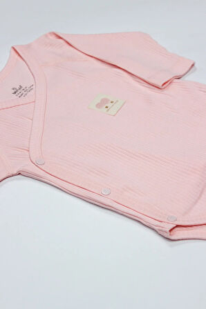 Organic Modal Flying Balloons Kruvaze Uzun Kol Body Bs17121 Pembe